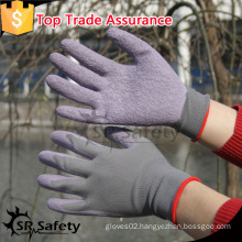 SRSAFETY 13 gauge garden glove ladies rubber latex work gloves/safety gloves/cheap gloves